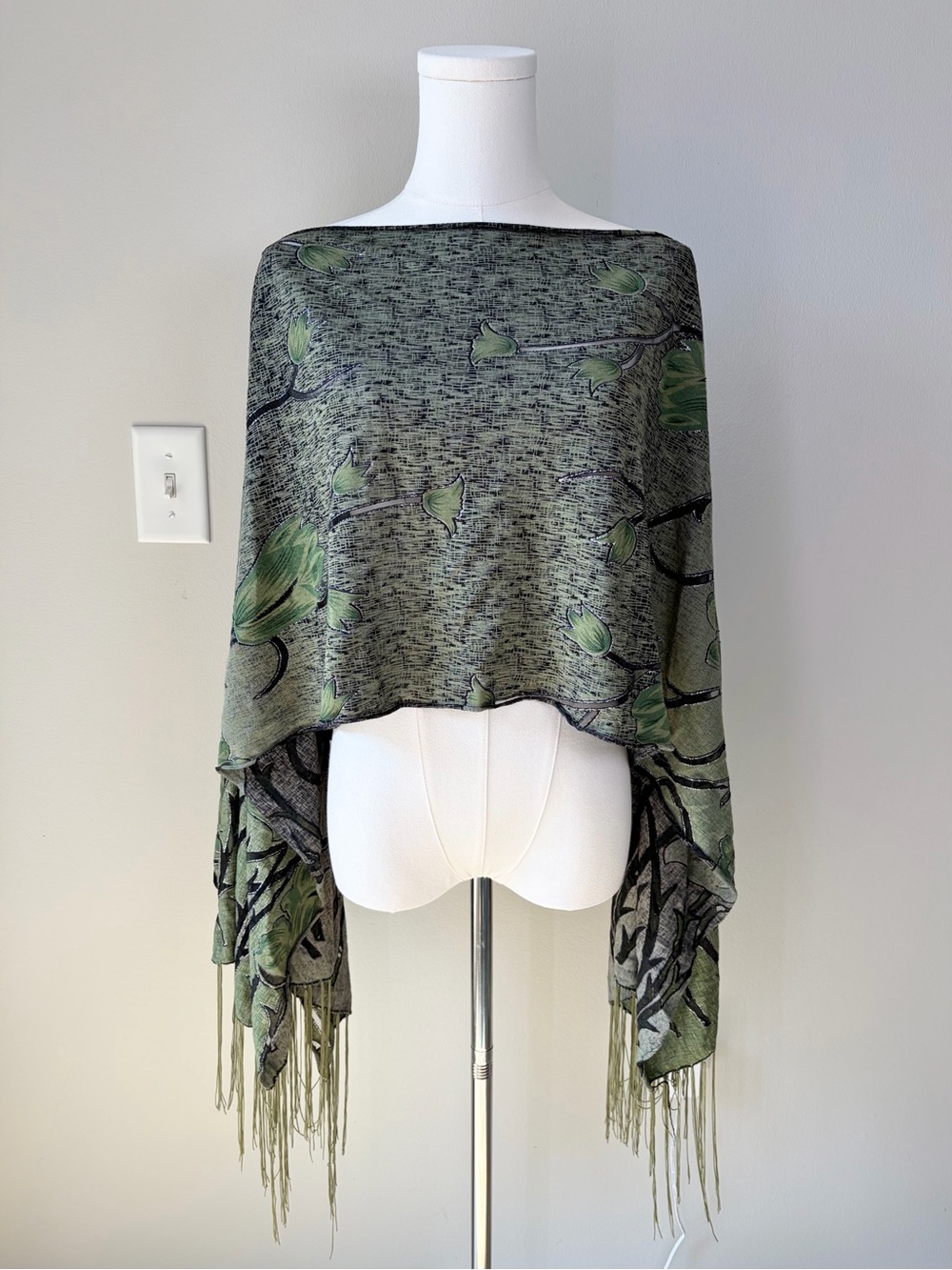 Green Forest Olive Tulip Fringe Trim Kokomo Scarf Shawl 7 Ways To Wear